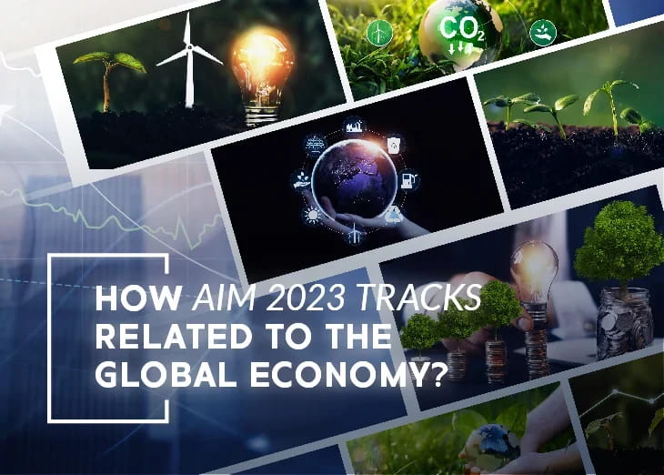 How are the AIM 2023 Tracks Related to the Global Economy?